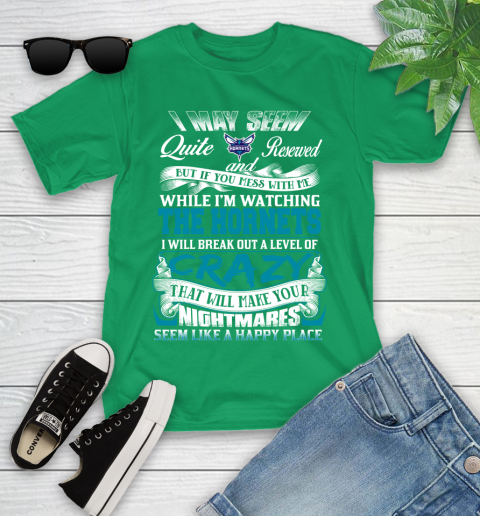 Charlotte Hornets NBA Basketball Don't Mess With Me While I'm Watching My Team Youth T-Shirt 8