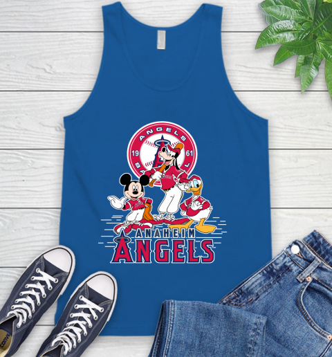 MLB Los Angeles Angels Mickey Mouse Donald Duck Goofy Baseball T Shirt Tank Top 4