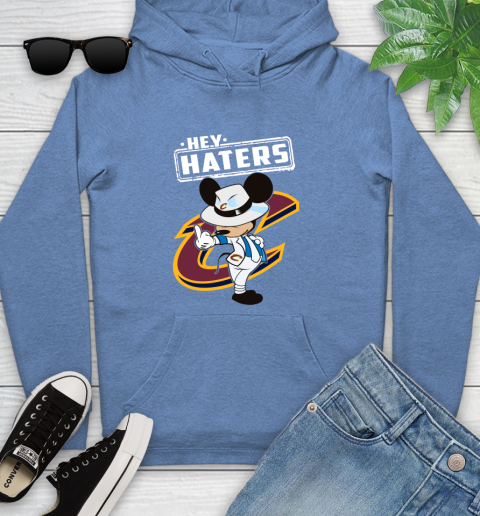 NBA Hey Haters Mickey Basketball Sports Cleveland Cavaliers Youth Hoodie 13