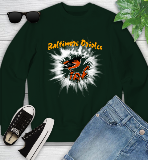 Baltimore Orioles MLB Baseball Adoring Fan Rip Sports Youth Sweatshirt 9