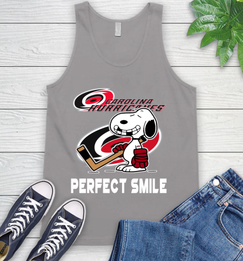 NHL Carolina Hurricanes Snoopy Perfect Smile The Peanuts Movie Hockey T Shirt Tank Top 3