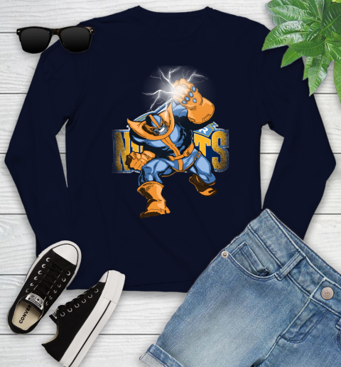 Denver Nuggets NBA Basketball Thanos Avengers Infinity War Marvel Youth Long Sleeve 2