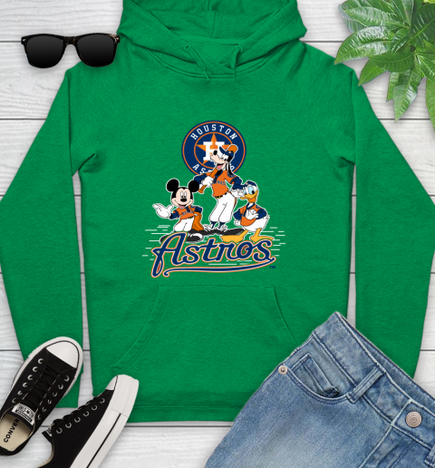 MLB Houston Astros Mickey Mouse Donald Duck Goofy Baseball T Shirt Youth Hoodie 9