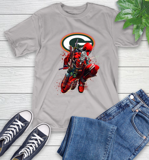 Nfl Deadpool Marvel Comics Sports Football Green Bay Packers T