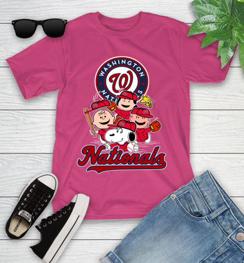 MLB Washington Nationals Snoopy Charlie Brown Woodstock The Peanuts Movie Baseball T Shirt_000 Youth T-Shirt 11