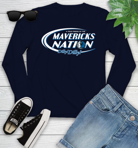 NBA A True Friend Of The Dallas Mavericks Dilly Dilly Basketball Sports Youth Long Sleeve 2