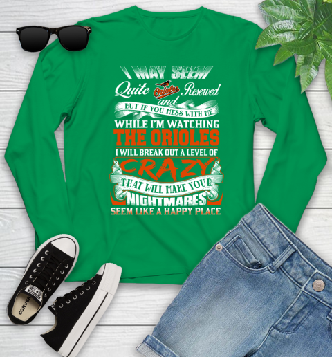 Baltimore Orioles MLB Baseball Don't Mess With Me While I'm Watching My Team Youth Long Sleeve 7