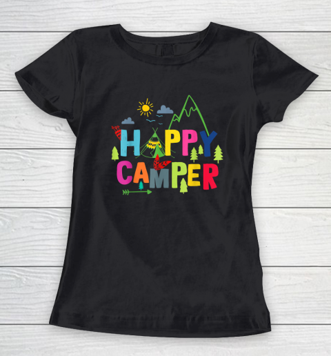 Happy Camper Camping Funny Women's T-Shirt