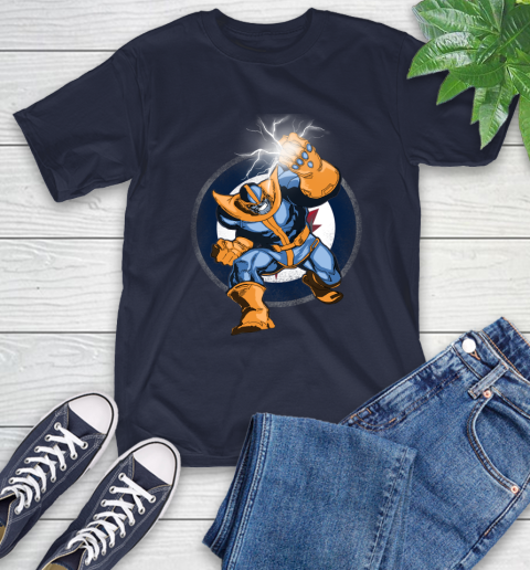 Winnipeg Jets NHL Hockey Thanos Avengers Infinity War Marvel T-Shirt 3