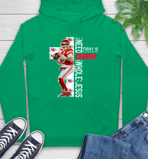 Patrick Mahomes All I Need Today Is A Little Bit Of Chiefs And A Whole Lot Of Jesus Hoodie 8