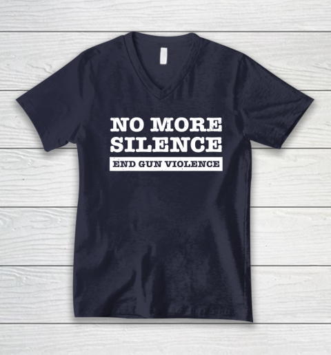 End Gun Violence Shirt Wear Orange Anti Gun No More Silence V-Neck T-Shirt 2