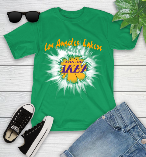 Los Angeles Lakers NBA Basketball Rip Sports Youth T-Shirt 8