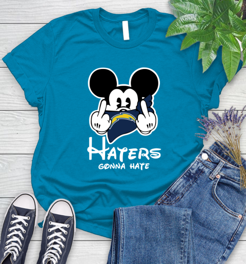 NFL Los Angeles Chargers Haters Gonna Hate Mickey Mouse Disney Football T Shirt Women's T-Shirt 10