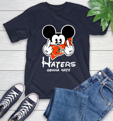 NFL Cleveland Browns Haters Gonna Hate Mickey Mouse Disney Football T Shirt T-Shirt 3