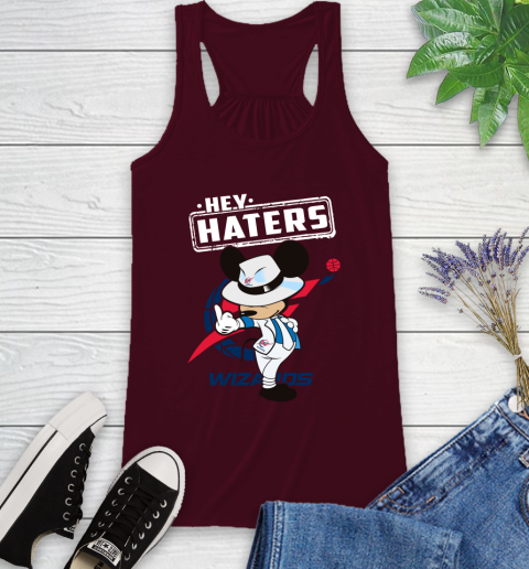 NBA Hey Haters Mickey Basketball Sports Washington Wizards Racerback Tank 2