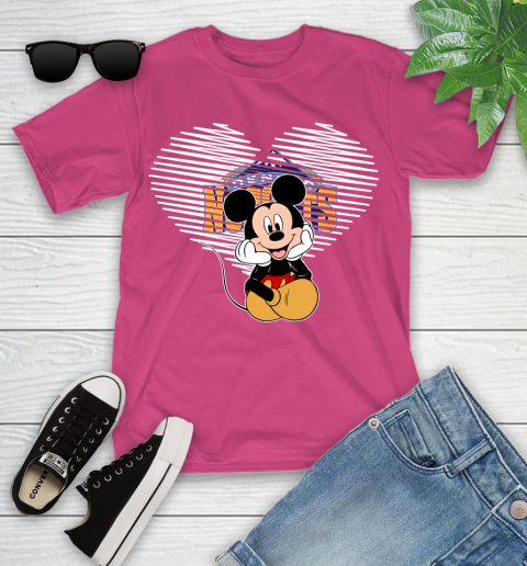 NBA Denver Nuggets The Heart Mickey Mouse Disney Basketball Youth T-Shirt 11