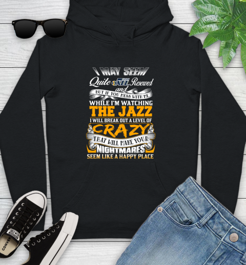 Utah Jazz NBA Basketball Don't Mess With Me While I'm Watching My Team Youth Hoodie