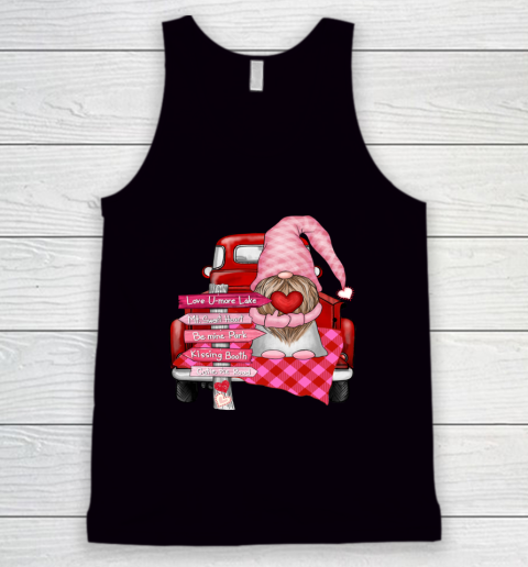 Valentine Vintage Red Truck Gnomes You And Me Valentines Day Tank Top 6