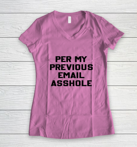 Per My Previous Email Women's V-Neck T-Shirt 12