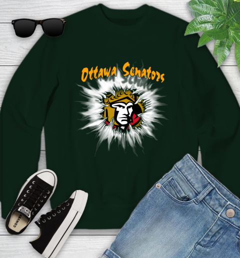 Ottawa Senators NHL Hockey Adoring Fan Rip Sports Youth Sweatshirt 9