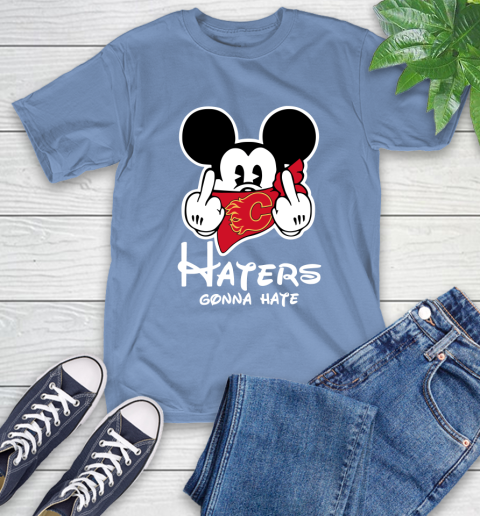 NHL Calgary Flames Haters Gonna Hate Mickey Mouse Disney Hockey T