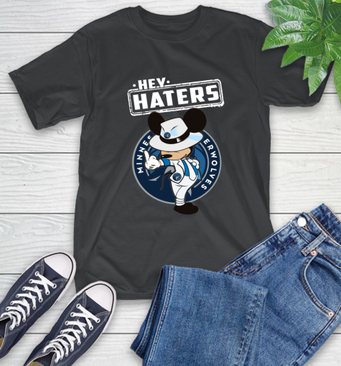 NBA Hey Haters Mickey Basketball Sports Minnesota Timberwolves T-Shirt