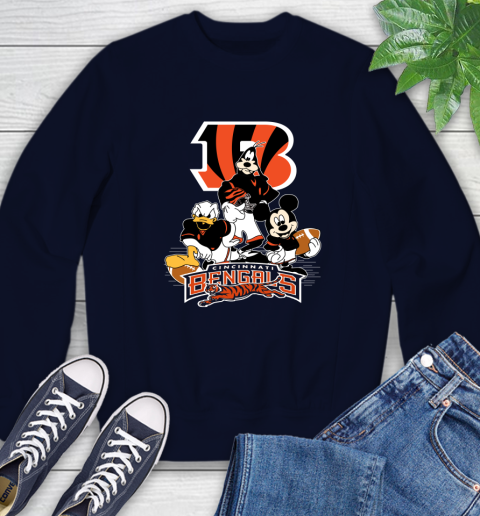NFL Cincinnati Bengals Mickey Mouse Donald Duck Goofy Football Shirt Sweatshirt 2