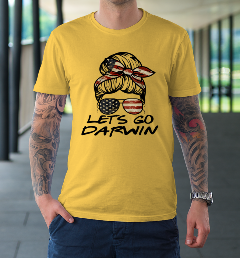 Lets Go Darwin Us Flag Sarcastic T-Shirt 12
