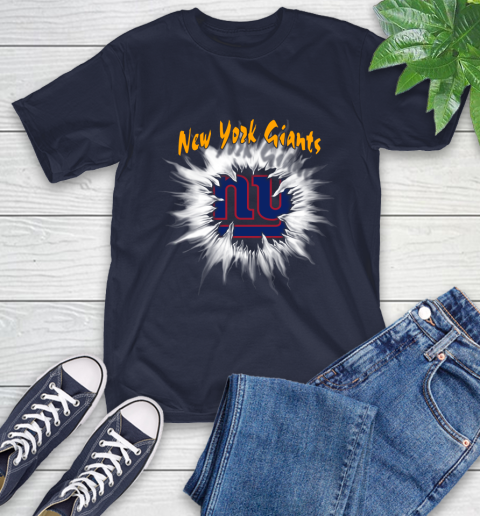 New York Giants NFL Football Adoring Fan Rip Sports T-Shirt 3