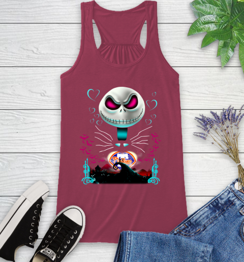 MLB Philadelphia Phillies Jack Skellington Sally The Nightmare Before Christmas Baseball Racerback Tank 7
