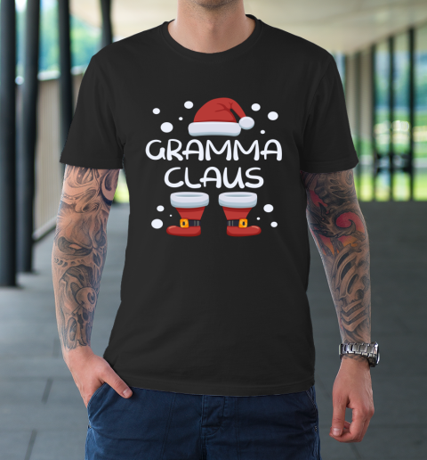 Gramma Claus Happy Christmas Pajama Family Matching Xmas T-Shirt
