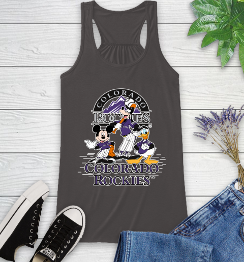 MLB Colorado Rockies Mickey Mouse Donald Duck Goofy Baseball T Shirt Racerback Tank 11