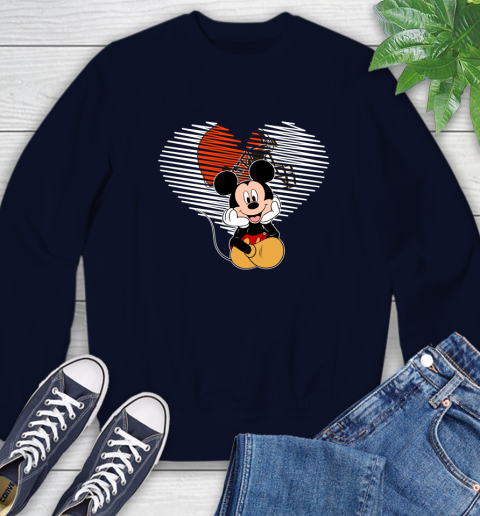 NFL Cleveland Browns The Heart Mickey Mouse Disney Football T Shirt_000 Sweatshirt 2
