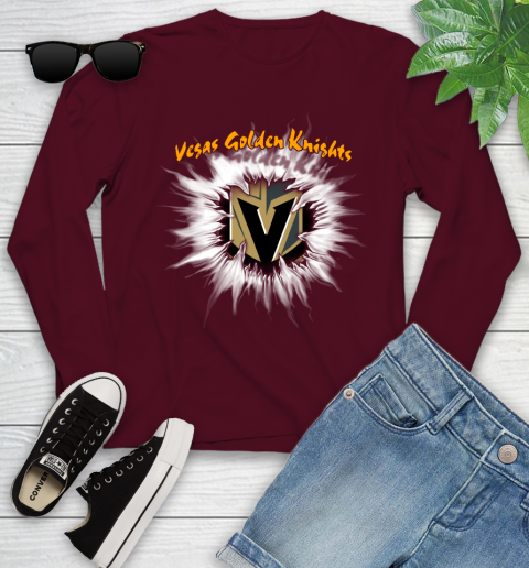 Vegas Golden Knights NHL Hockey Adoring Fan Rip Sports Youth Long Sleeve 6