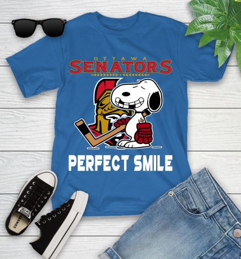NHL New York Rangers Snoopy Perfect Smile The Peanuts Movie Hockey T Shirt Youth T-Shirt 12
