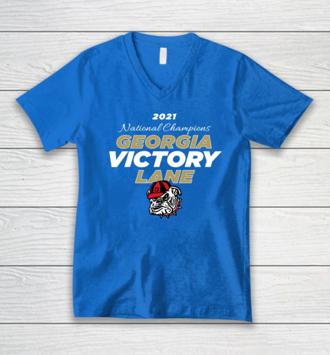 Uga National Championship Georgia Bulldogs Victory Lane 2022 V-Neck T-Shirt 10