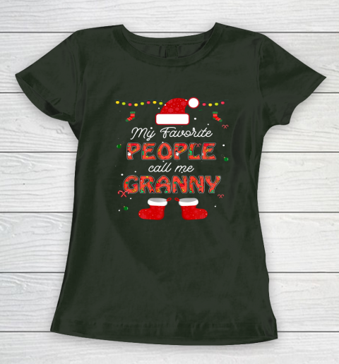 My Favorite People Call Me Granny Thanksgiving Christmas Women's T-Shirt 3