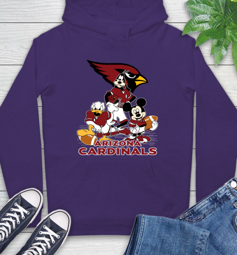 NFL Arizona Cardinals Mickey Mouse Donald Duck Goofy Football Shirt Hoodie 5
