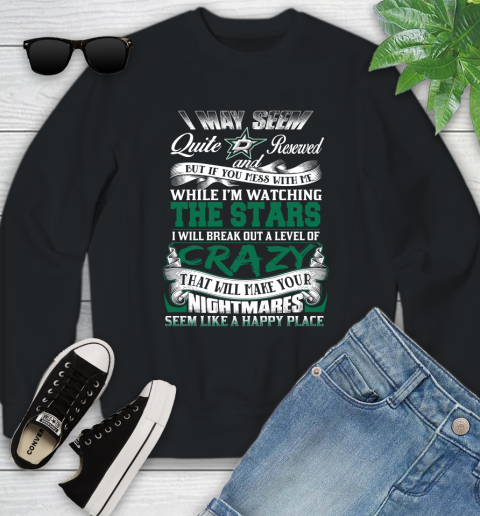 Dallas Stars NHL Hockey Don't Mess With Me While I'm Watching My Team Youth Sweatshirt