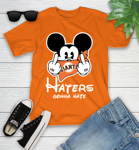 MLB San Francisco Giants Haters Gonna Hate Mickey Mouse Disney Baseball T Shirt_000 Youth T-Shirt 9