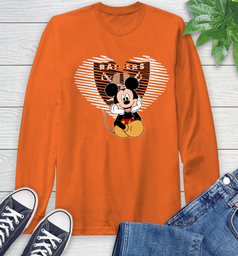 NFL Oakland Raiders The Heart Mickey Mouse Disney Football T Shirt_000 Long Sleeve T-Shirt 4