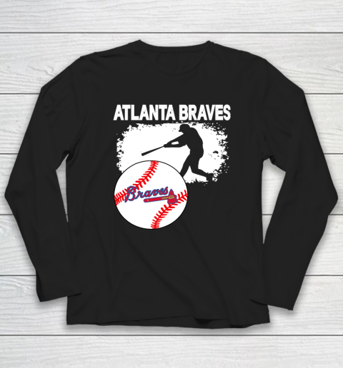 Atlanta Braves Baseball Distressed Game Day Brave Vintage Fan Lover Long Sleeve T-Shirt