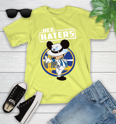 NBA Hey Haters Mickey Basketball Sports Golden State Warriors Youth T-Shirt 10