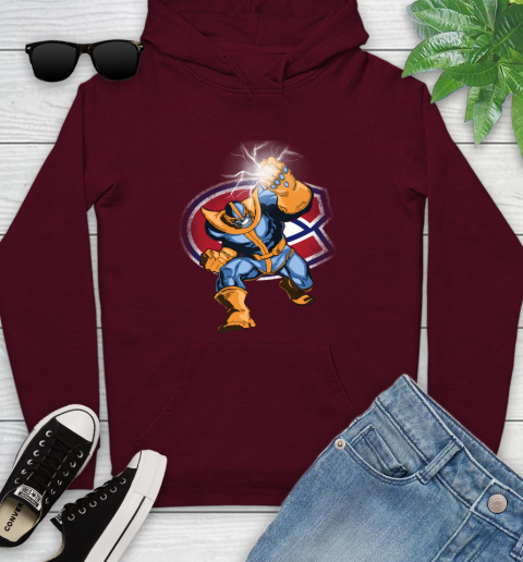 Montreal Canadiens NHL Hockey Thanos Avengers Infinity War Marvel Youth Hoodie 7