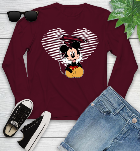 NFL Atlanta Falcons The Heart Mickey Mouse Disney Football T Shirt_000 Youth Long Sleeve 6