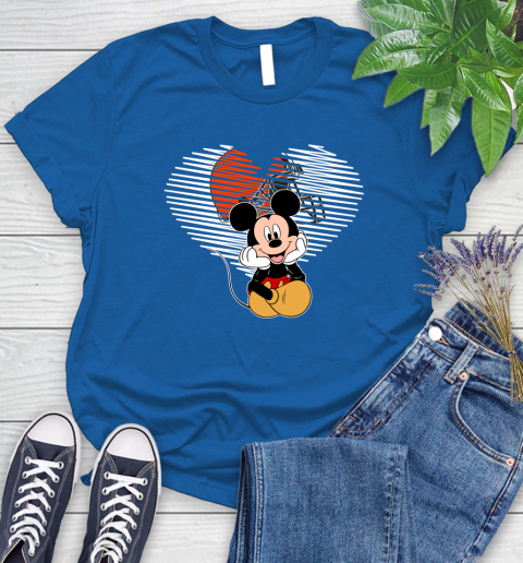 NFL Cleveland Browns The Heart Mickey Mouse Disney Football T Shirt_000 Women's T-Shirt 12