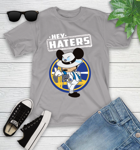 NBA Hey Haters Mickey Basketball Sports Golden State Warriors Youth T-Shirt 4