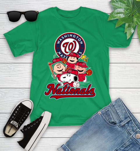 MLB Washington Nationals Snoopy Charlie Brown Woodstock The Peanuts Movie Baseball T Shirt_000 Youth T-Shirt 8