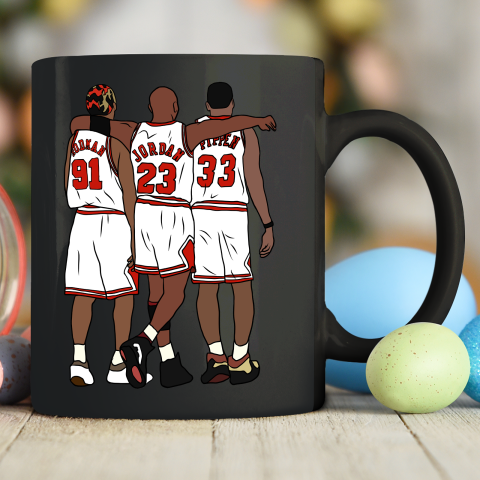 Dennis Rodman, MJ And Scottie Ceramic Mug 11oz
