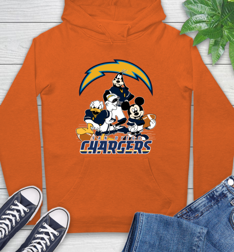 NFL San Diego Chargers Mickey Mouse Donald Duck Goofy Football Shirt Hoodie 4